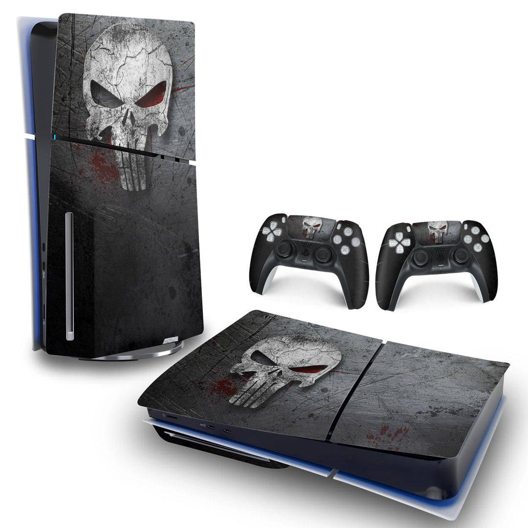 Skin Anti-Rage PS5 Slim Horizontal - The Punisher Justiceiro - Pop Arte Skins