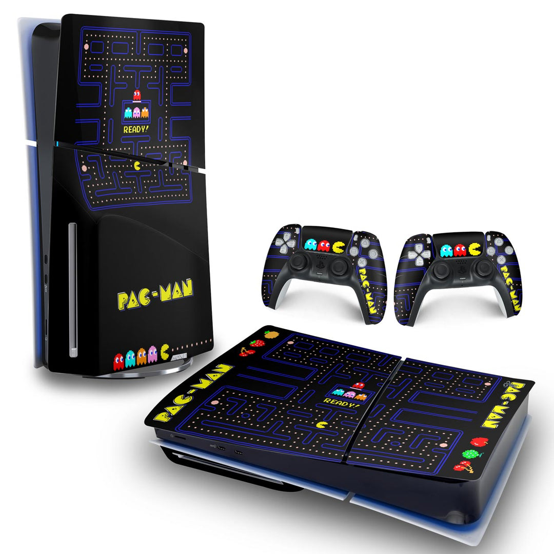 Skin Anti-Rage PS5 Slim Horizontal - Pac Man - Pop Arte Skins