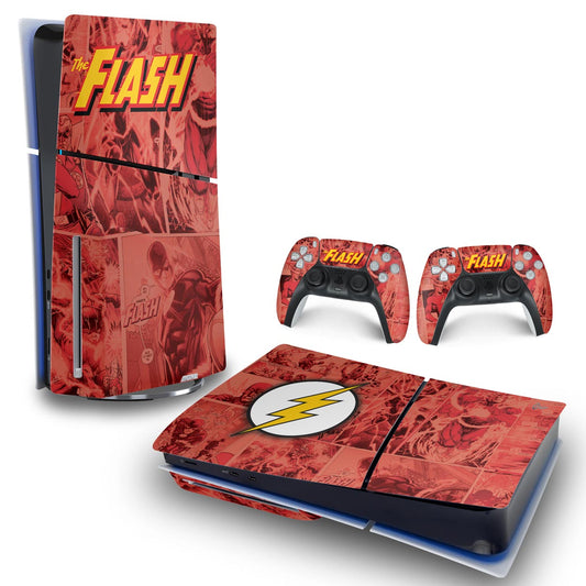 Skin Anti-Rage PS5 Slim Horizontal - The Flash Comics