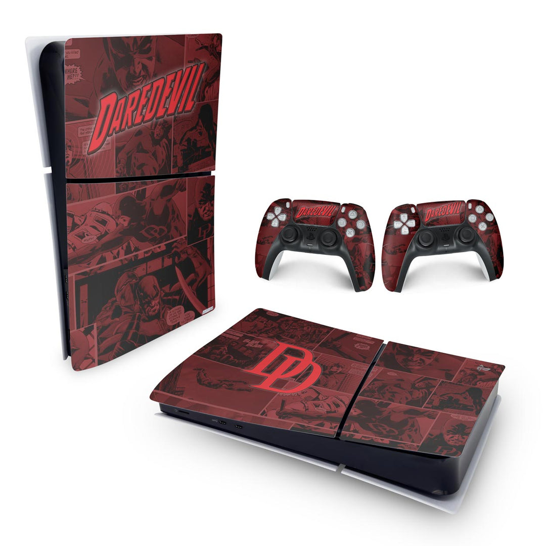 Skin Anti-Rage PS5 Slim Horizontal - Daredevil Demolidor Comics - Pop Arte Skins - foto 4