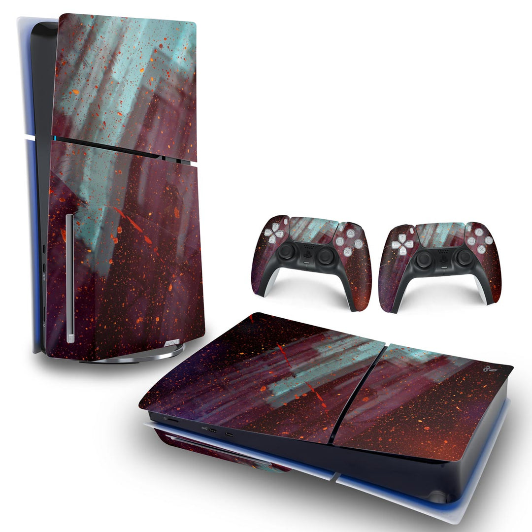 Skin Anti-Rage PS5 Slim Horizontal - Abstrato #100 - Pop Arte Skins
