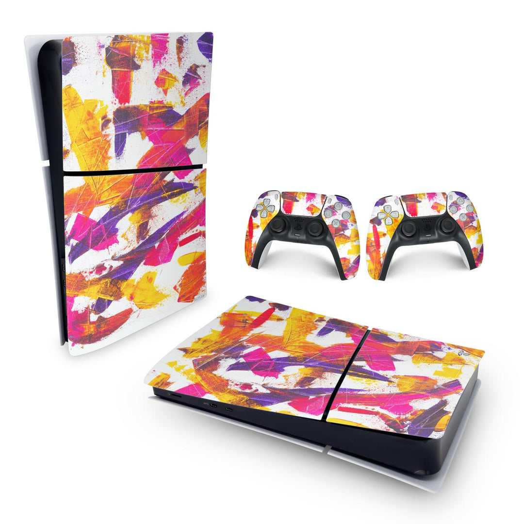 Skin Anti-Rage PS5 Slim Horizontal - Abstrato #103 - Pop Arte Skins - foto 4