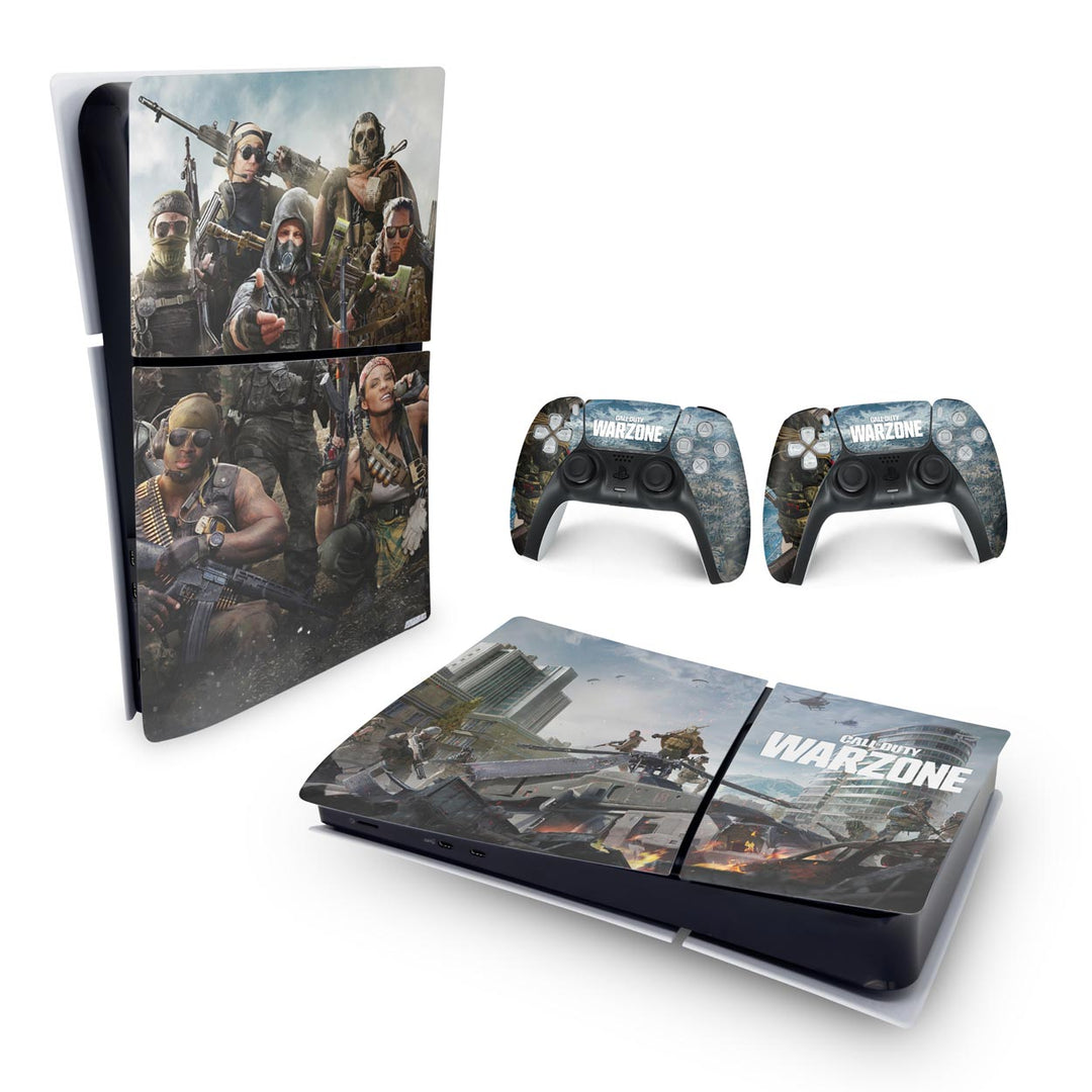 Skin Anti-Rage PS5 Slim Horizontal - Call of Duty Warzone - Pop Arte Skins - foto 4