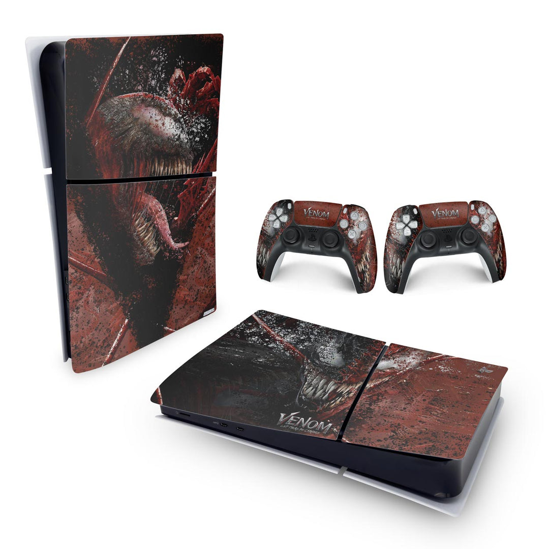 Skin Anti-Rage PS5 Slim Horizontal - Venom Tempo de Carnificina - Pop Arte Skins - foto 4