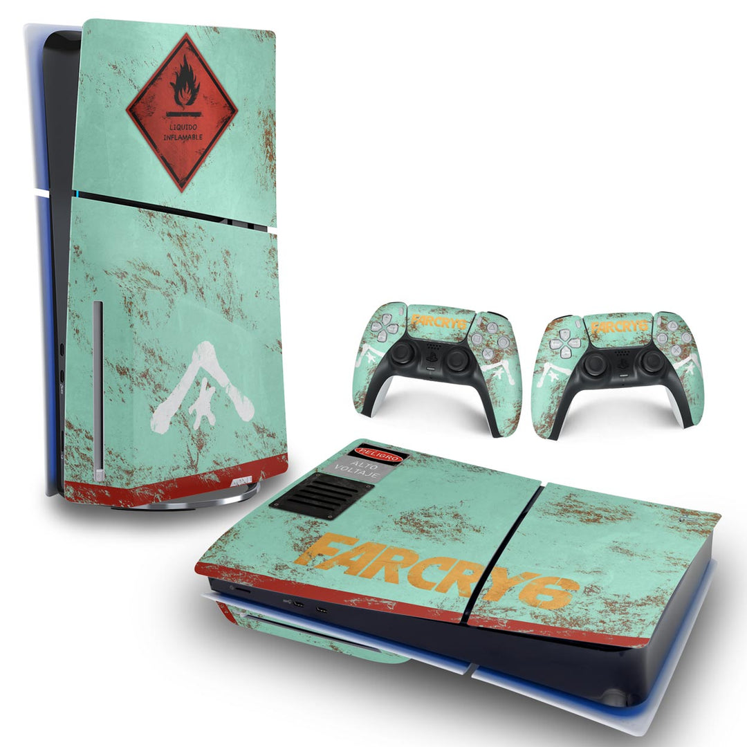 Skin Anti-Rage PS5 Slim Horizontal - Far Cry 6 - Pop Arte Skins