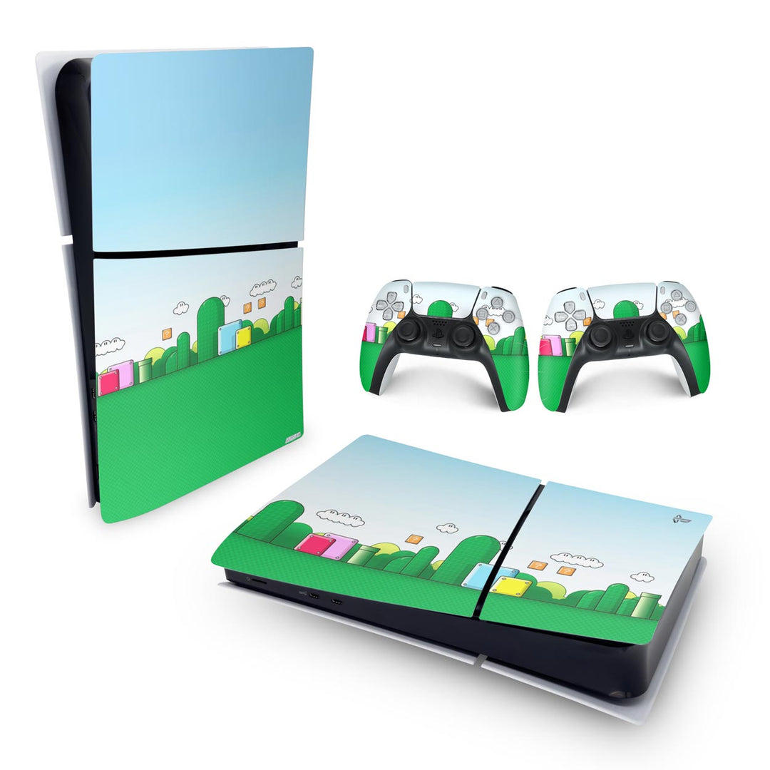 Skin Anti-Rage PS5 Slim Horizontal - Super Mario Bros - Pop Arte Skins - foto 4