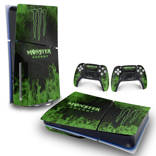 Skin Anti-Rage PS5 Slim Horizontal - Monster Energy Drink