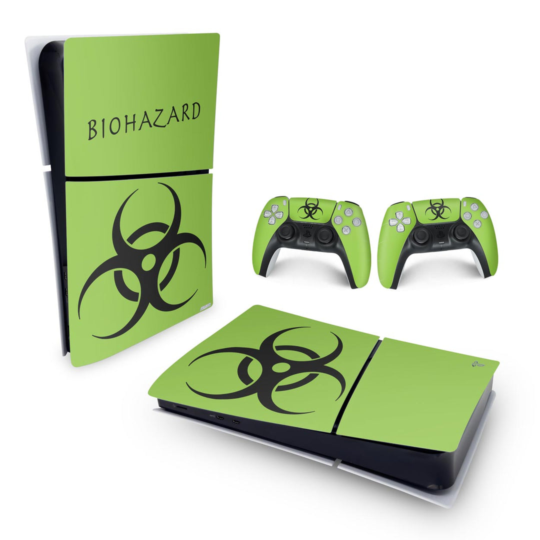 Skin Anti-Rage PS5 Slim Horizontal - Biohazard Radioativo - Pop Arte Skins - foto 4