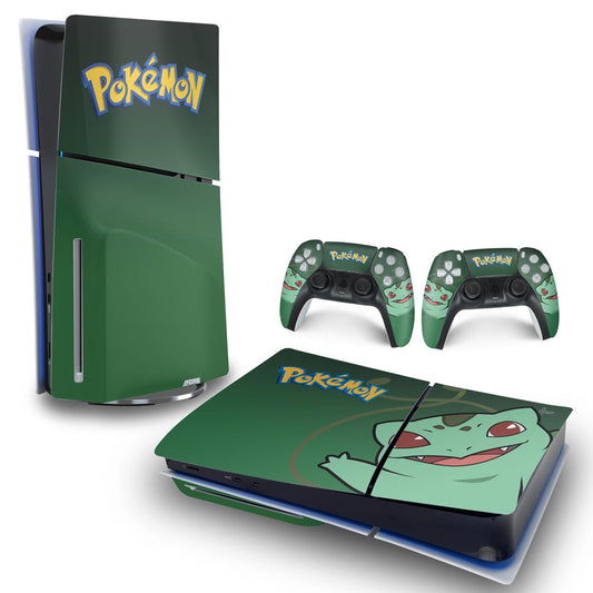 Skin Anti-Rage PS5 Slim Horizontal - Pokemon Bulbasaur
