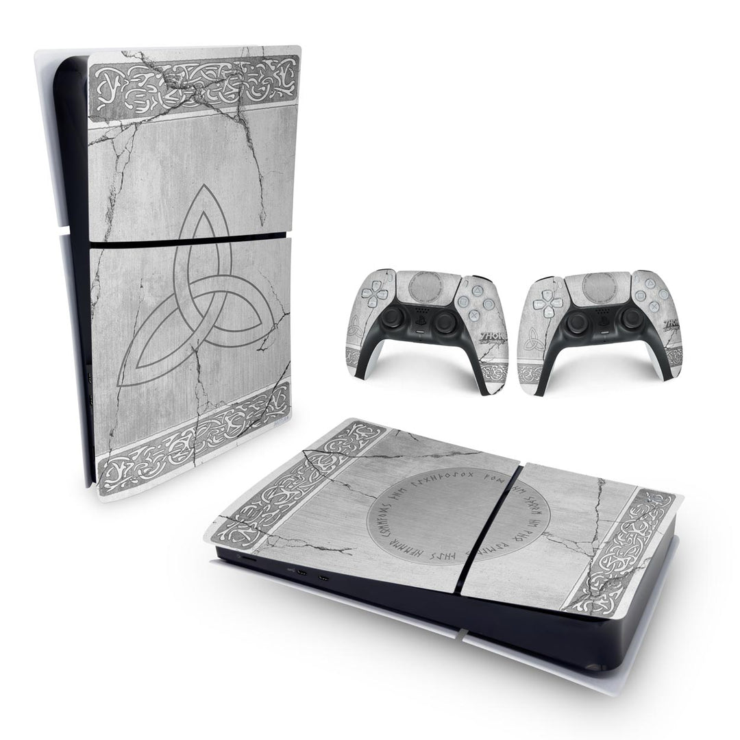 Skin Anti-Rage PS5 Slim Horizontal - Mjolnir Thor Amor e Trovão - Pop Arte Skins - foto 4