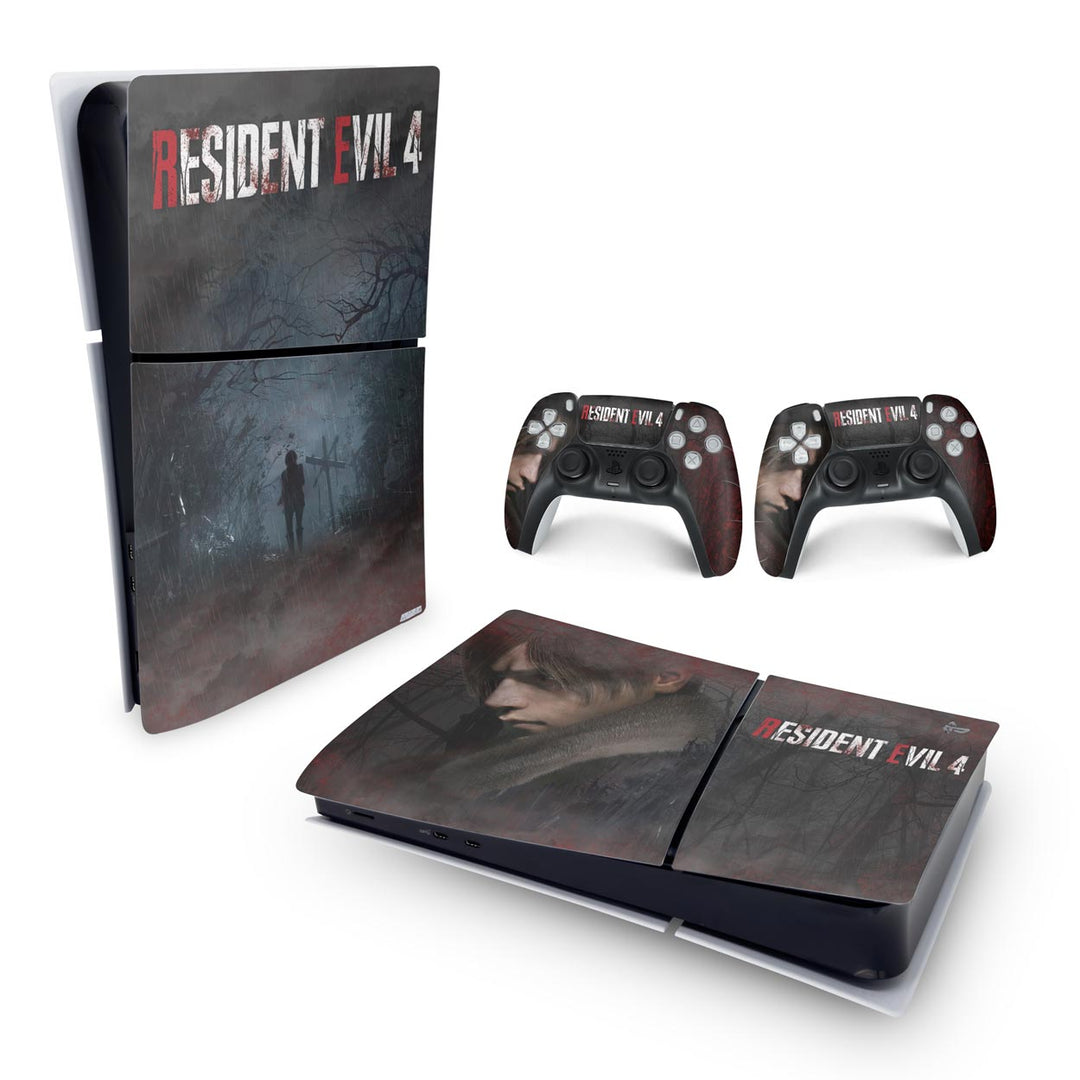 Skin Anti-Rage PS5 Slim Horizontal - Resident Evil 4 Remake - Pop Arte Skins - foto 4