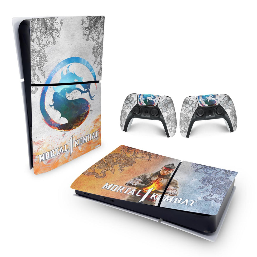 Skin Anti-Rage PS5 Slim Horizontal - Mortal Kombat 1 - Pop Arte Skins - foto 4