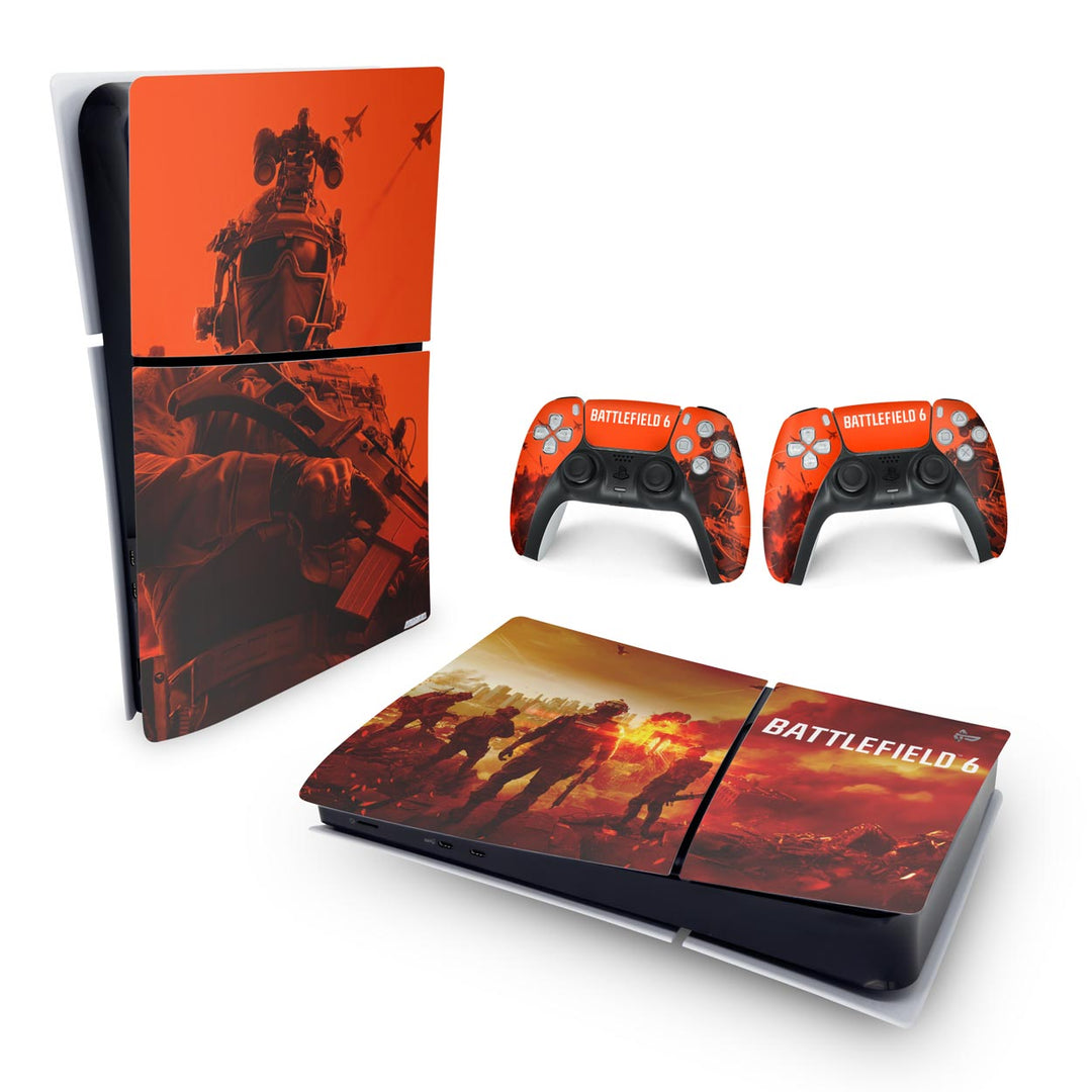 Skin Anti-Rage PS5 Slim Horizontal - Battlefield 6 - Pop Arte Skins - foto 4