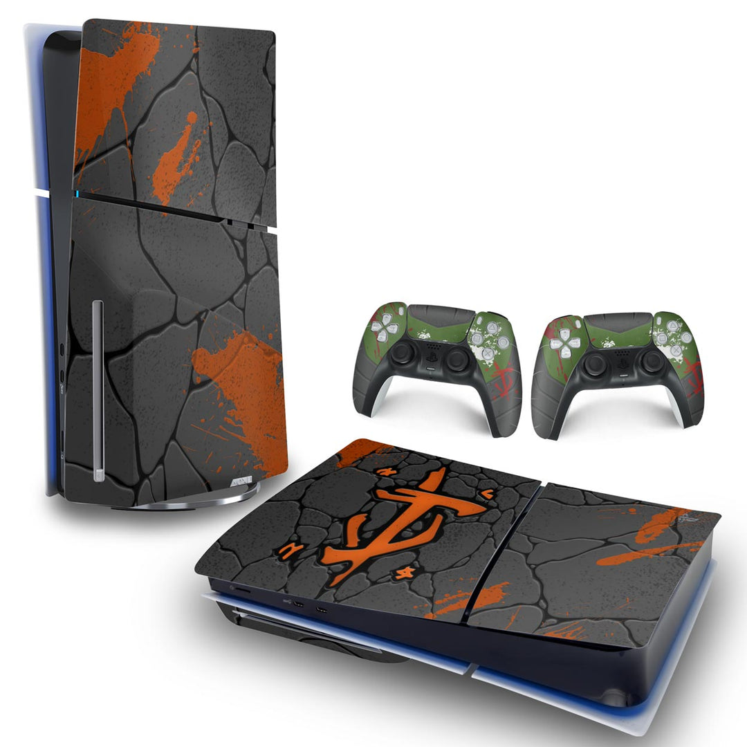 Skin Anti-Rage PS5 Slim Horizontal - Doom: The Dark Ages - Pop Arte Skins