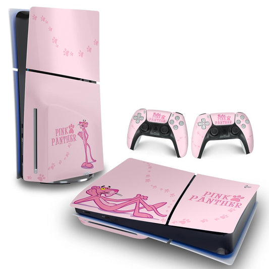 Skin Anti-Rage PS5 Slim Horizontal - Pantera Cor de Rosa
