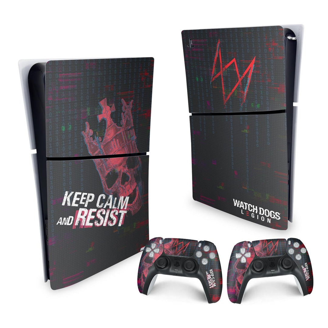 Skin Anti-Rage PS5 Slim Vertical - Watch Dogs Legion - Pop Arte Skins - foto 4