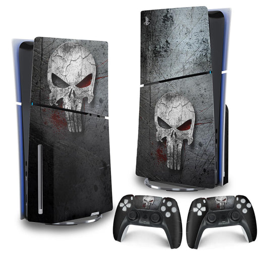 Skin Anti-Rage PS5 Slim Vertical - The Punisher Justiceiro