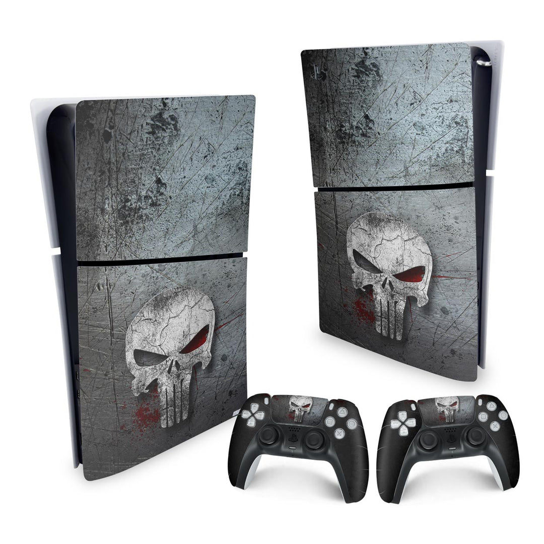 Skin Anti-Rage PS5 Slim Vertical - The Punisher Justiceiro - Pop Arte Skins - foto 4
