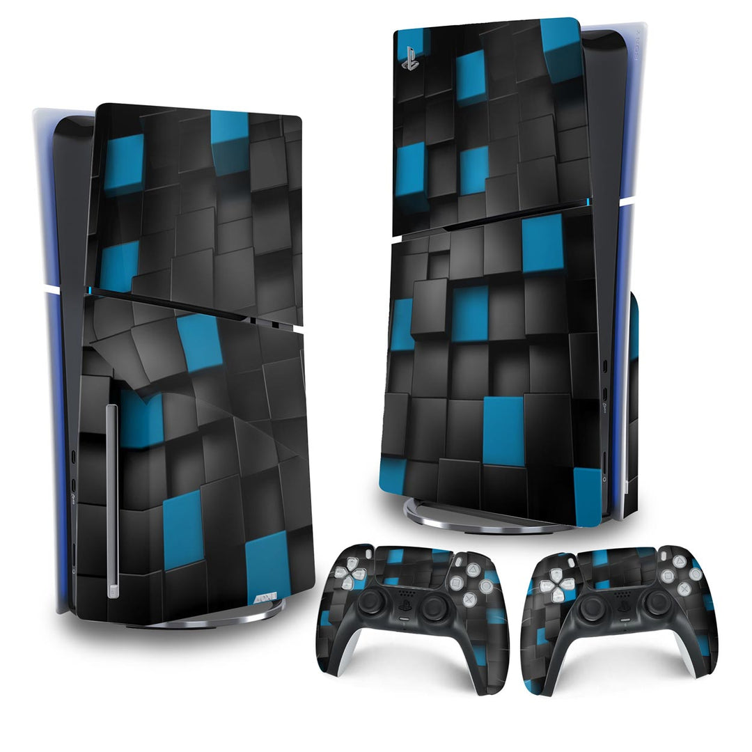 Skin Anti-Rage PS5 Slim Vertical - Cubos - Pop Arte Skins