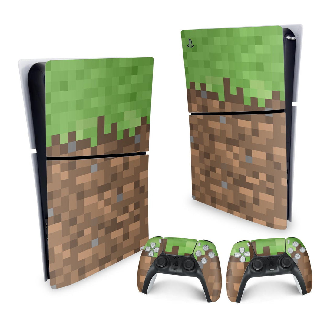 Skin Anti-Rage PS5 Slim Vertical - Minecraft - Pop Arte Skins - foto 4