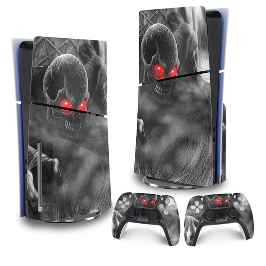 Skin Anti-Rage PS5 Slim Vertical - Caveira Skull