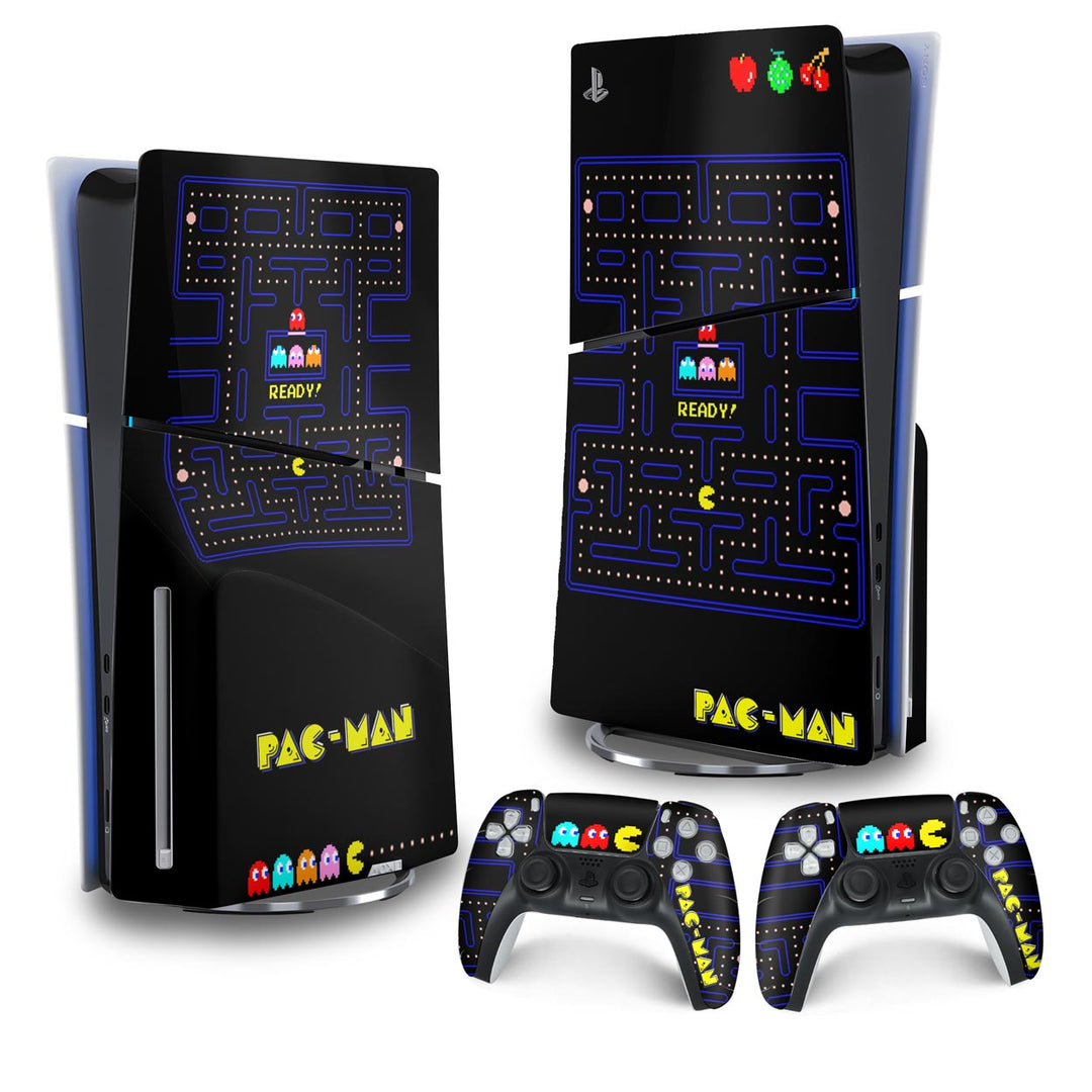 Skin Anti-Rage PS5 Slim Vertical - Pac Man - Pop Arte Skins