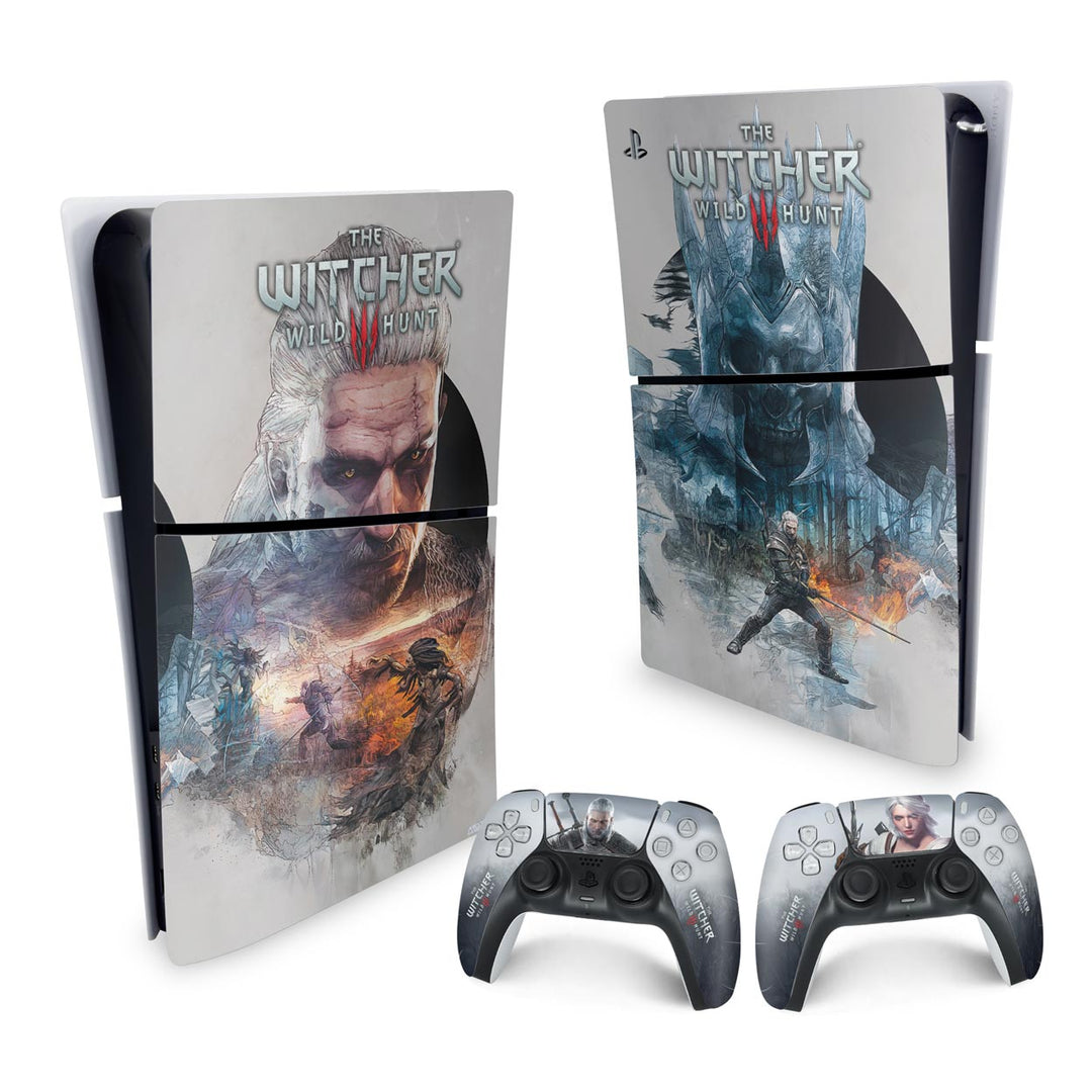 Skin Anti-Rage PS5 Slim Vertical - The Witcher 3 - Pop Arte Skins - foto 4