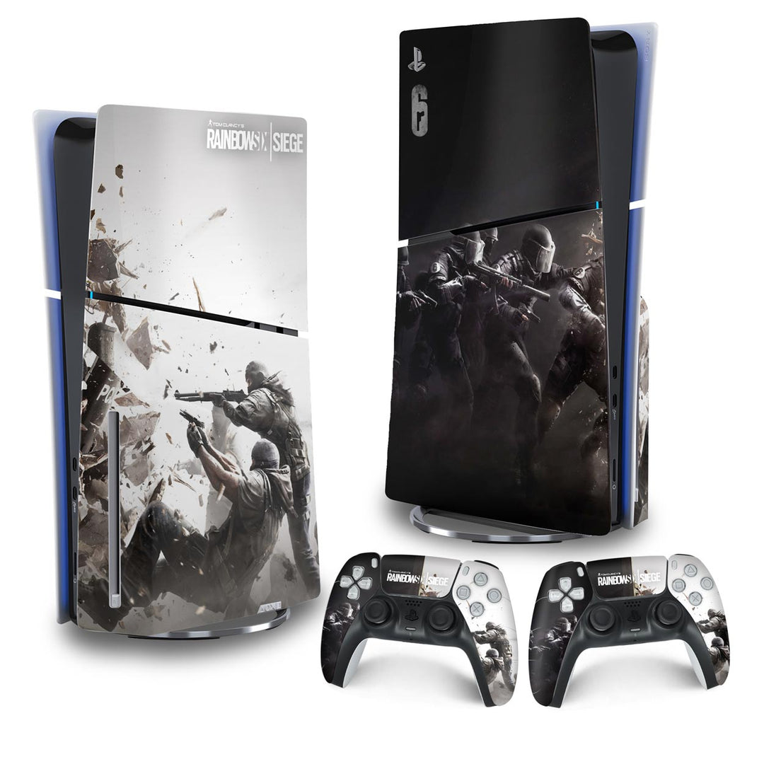 Skin Anti-Rage PS5 Slim Vertical - Tom Clancy's Rainbow Six Siege - Pop Arte Skins