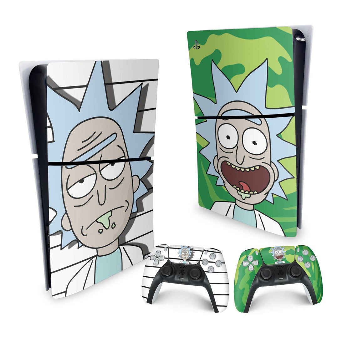 Skin Anti-Rage PS5 Slim Vertical - Rick And Morty - Pop Arte Skins - foto 4