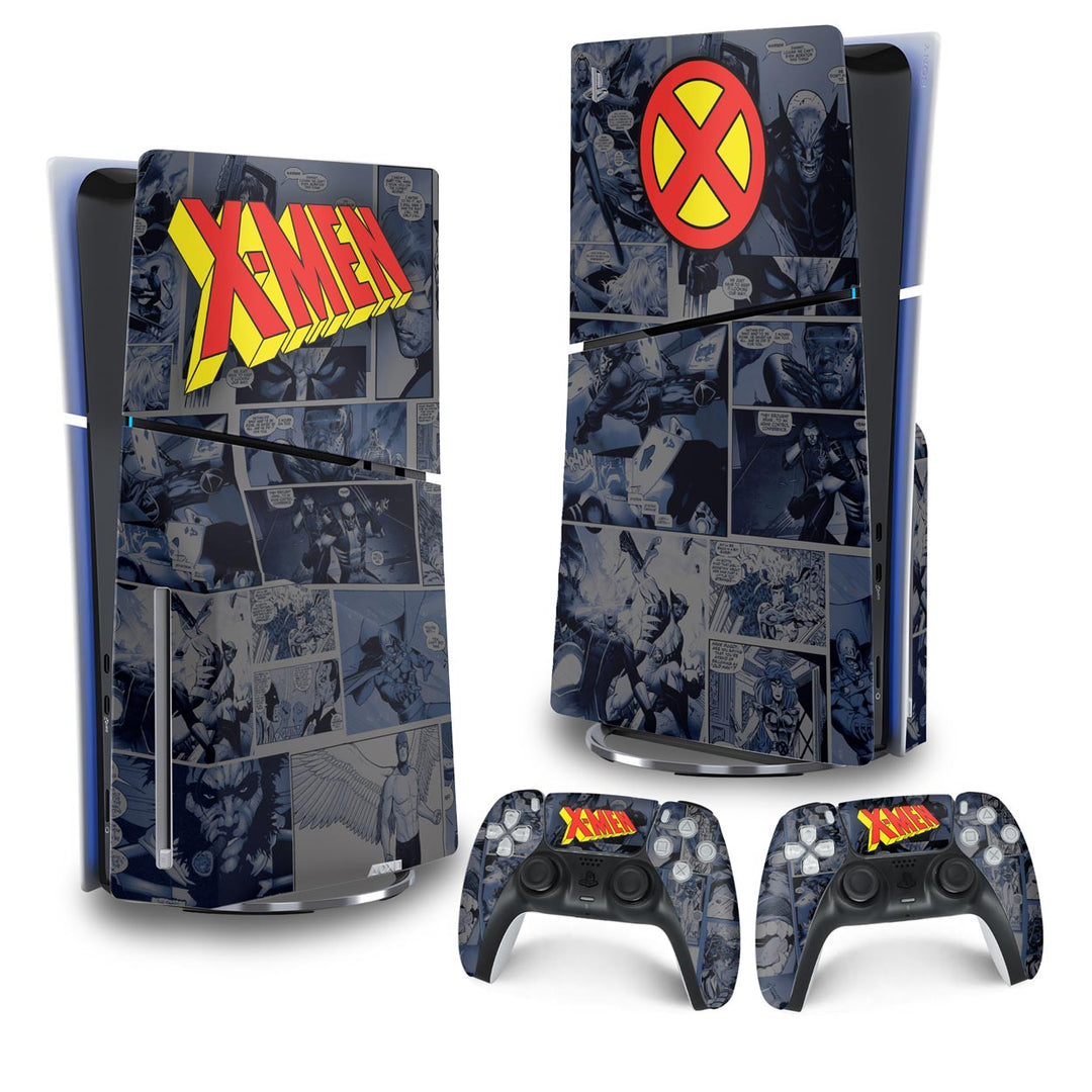 Skin Anti-Rage PS5 Slim Vertical - X-Men Comics - Pop Arte Skins