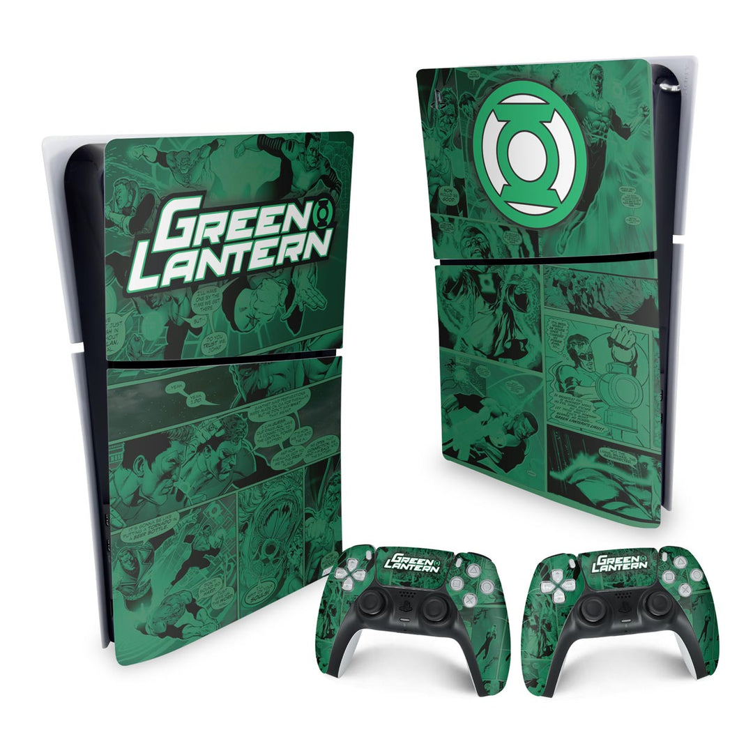 Skin Anti-Rage PS5 Slim Vertical - Lanterna Verde Comics - Pop Arte Skins - foto 4