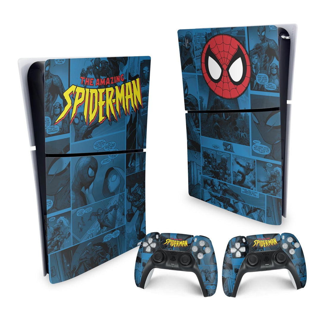 Skin Anti-Rage PS5 Slim Vertical - Homem-Aranha Spider-Man Comics - Pop Arte Skins - foto 4