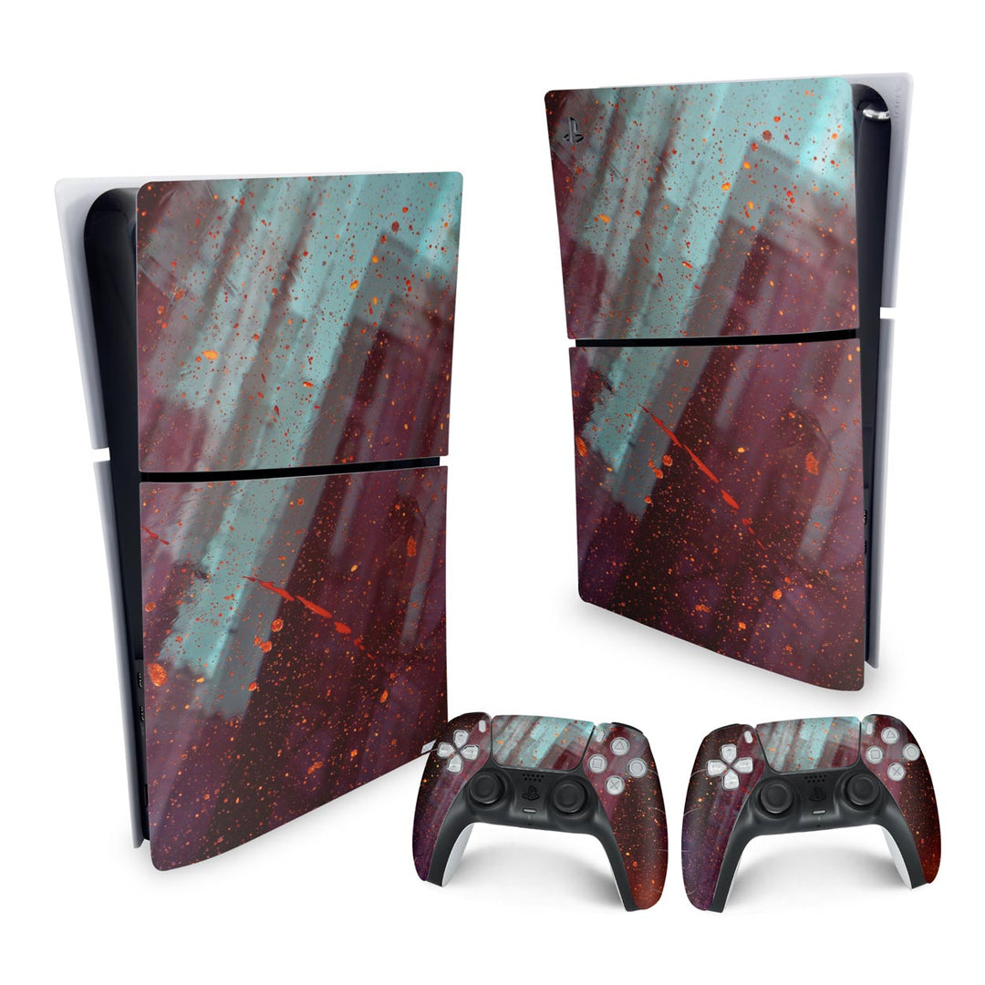Skin Anti-Rage PS5 Slim Vertical - Abstrato #100 - Pop Arte Skins - foto 4