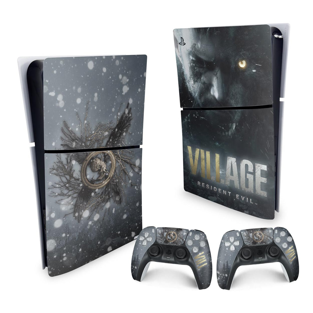 Skin Anti-Rage PS5 Slim Vertical - Resident Evil Village - Pop Arte Skins - foto 4