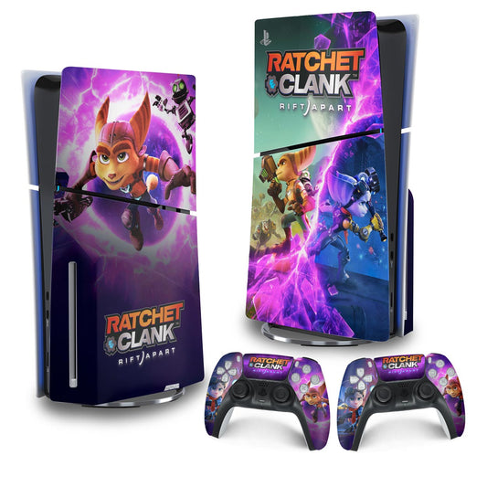 Skin Anti-Rage PS5 Slim Vertical - Ratchet & Clank Rift Apart