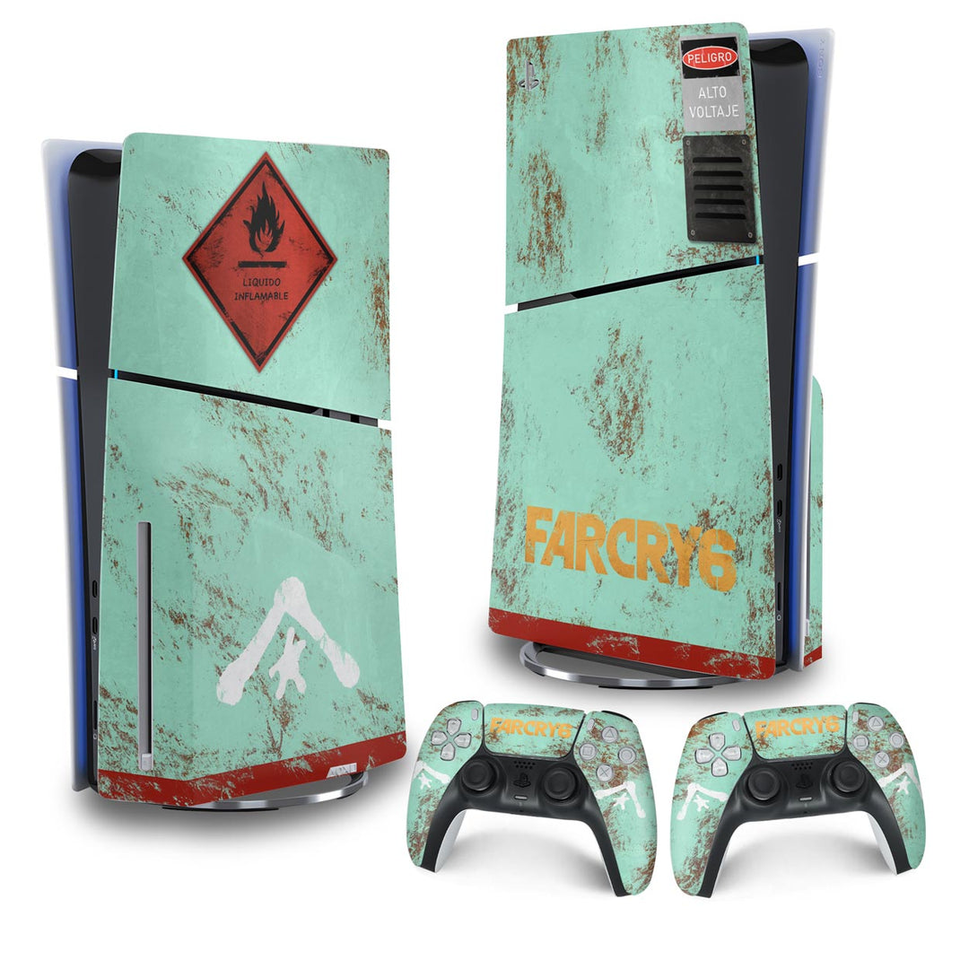Skin Anti-Rage PS5 Slim Vertical - Far Cry 6 - Pop Arte Skins