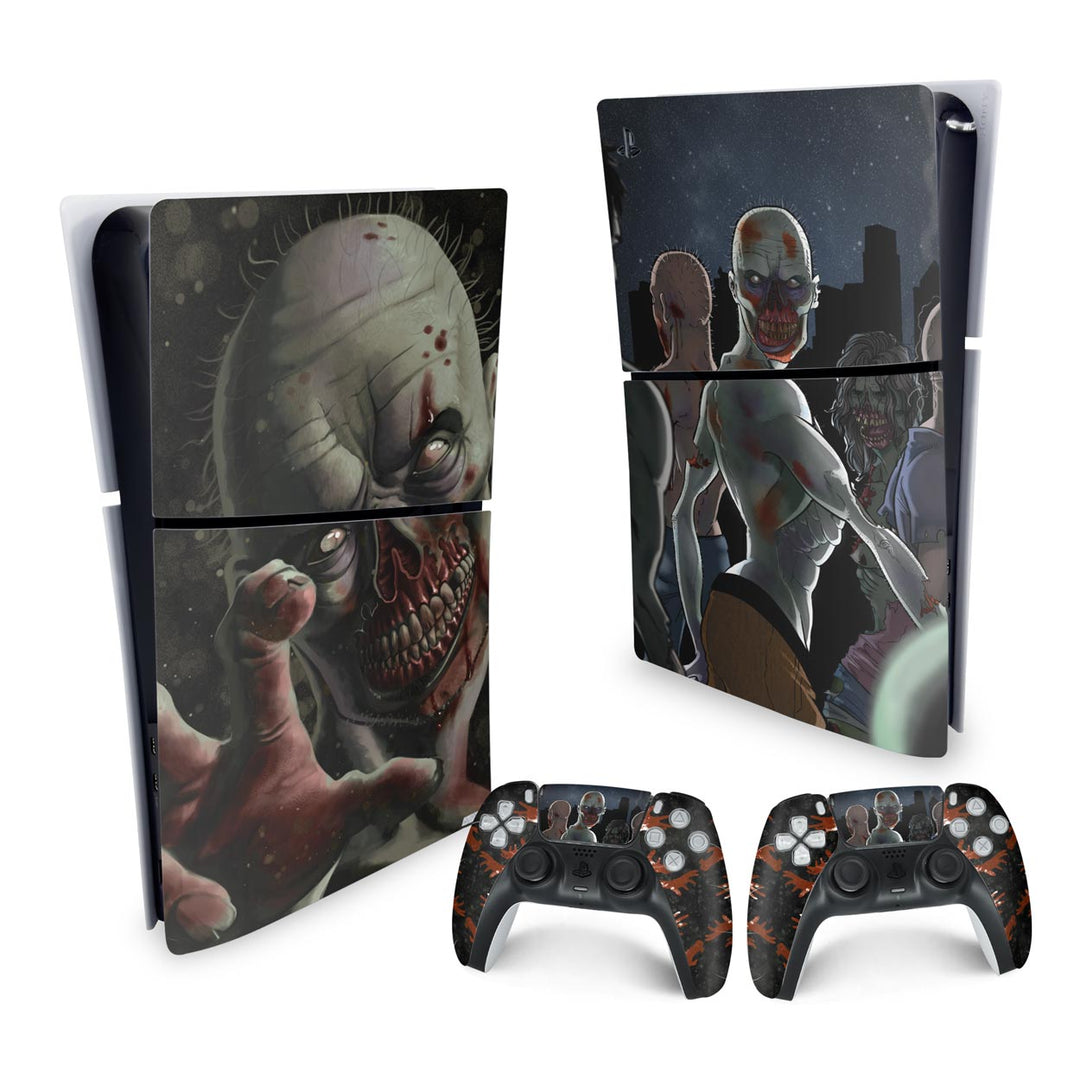 Skin Anti-Rage PS5 Slim Vertical - Zombie Zumbi The Walking - Pop Arte Skins - foto 4