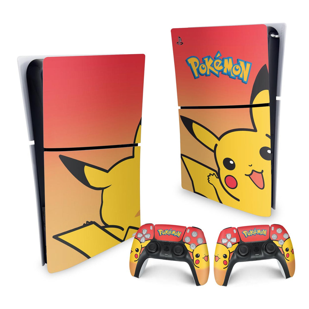Skin Anti-Rage PS5 Slim Vertical - Pokemon Pikachu - Pop Arte Skins - foto 4
