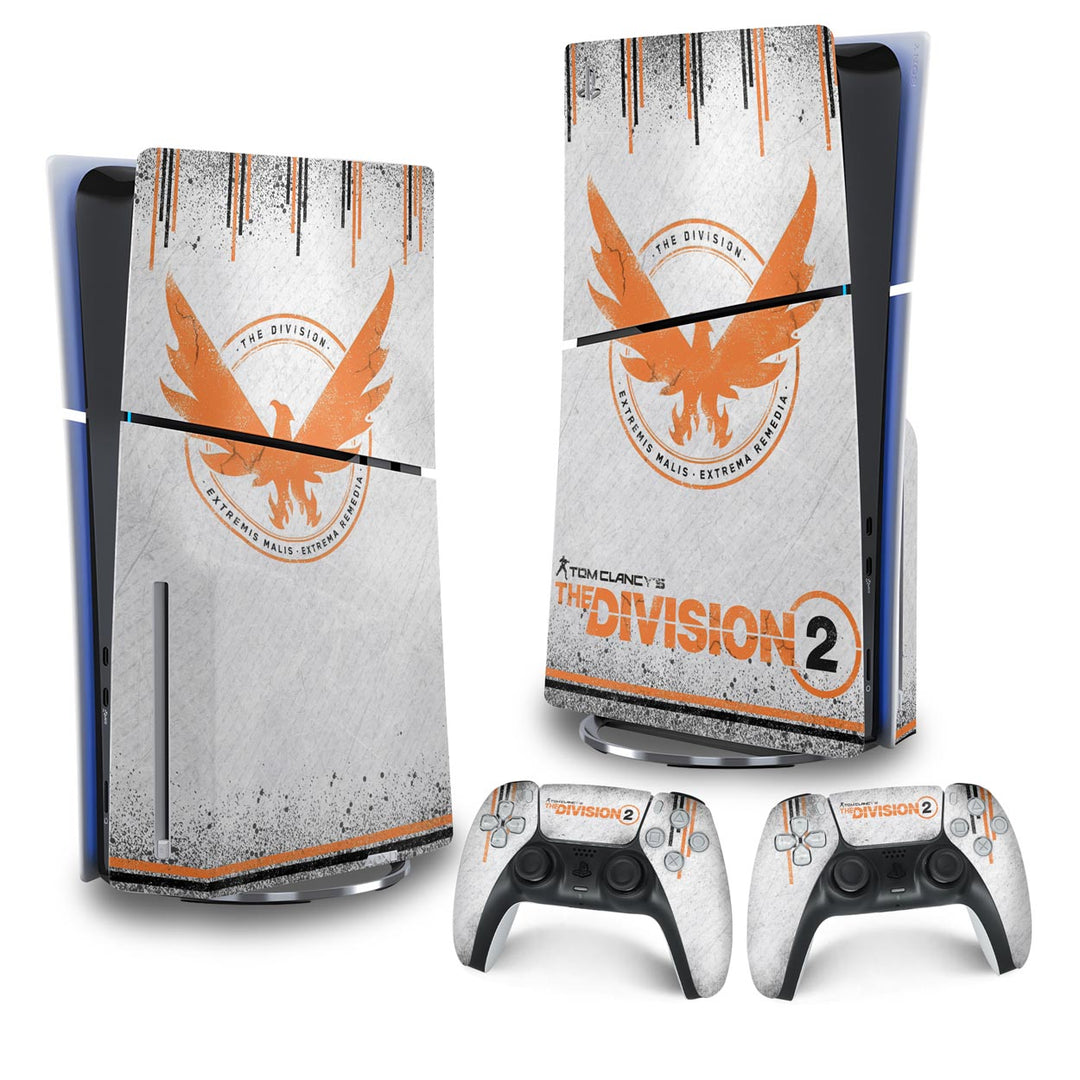 Skin Anti-Rage PS5 Slim Vertical - The Division 2 - Pop Arte Skins