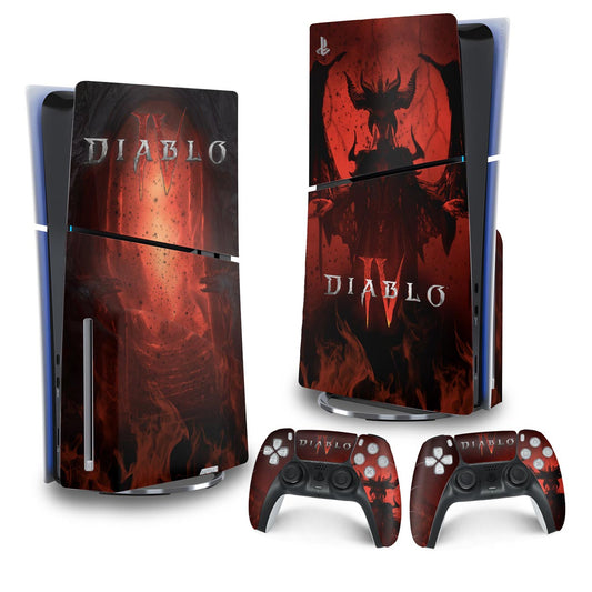 Skin Anti-Rage PS5 Slim Vertical - Diablo IV 4