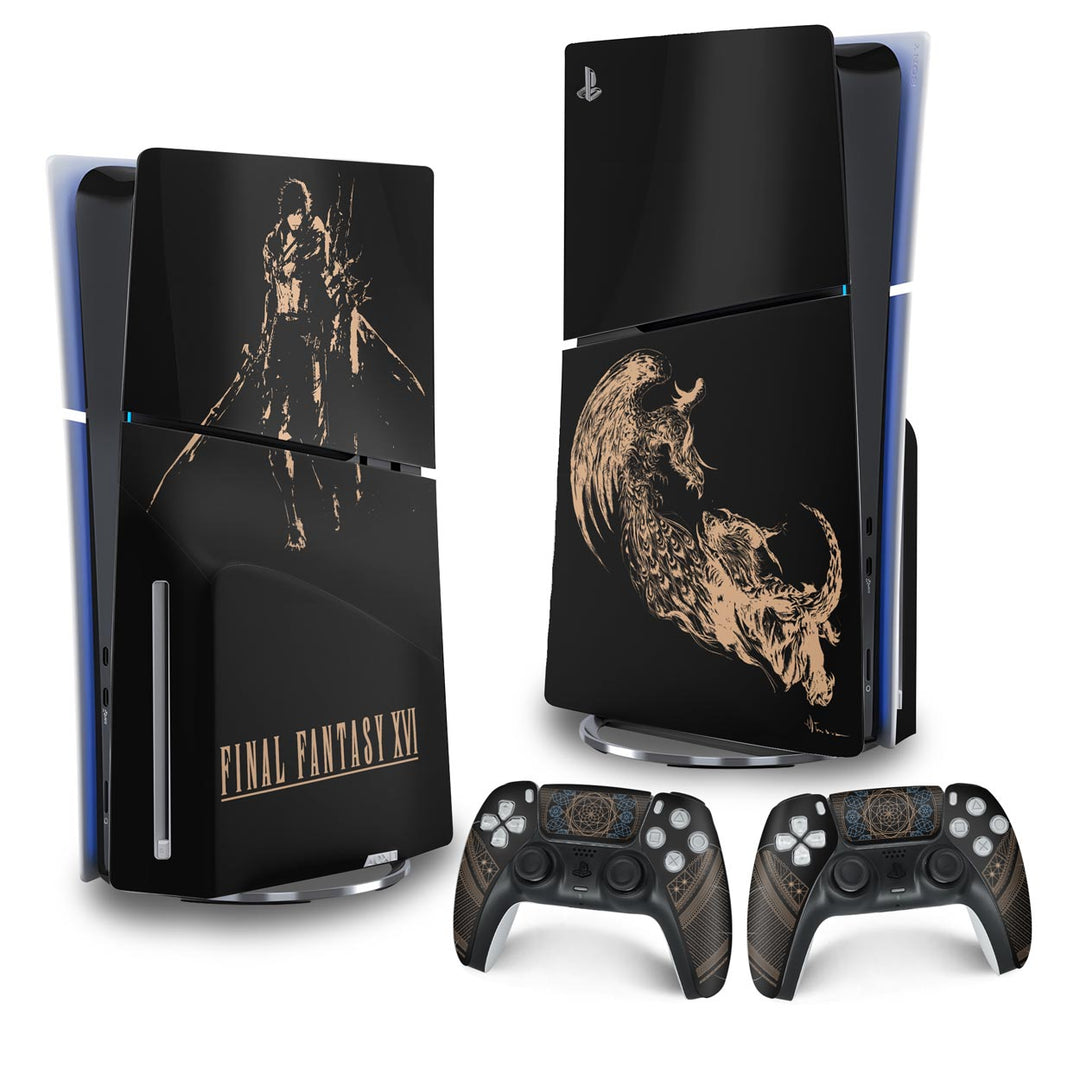 Skin Anti-Rage PS5 Slim Vertical - Final Fantasy XVI Edition - Pop Arte Skins