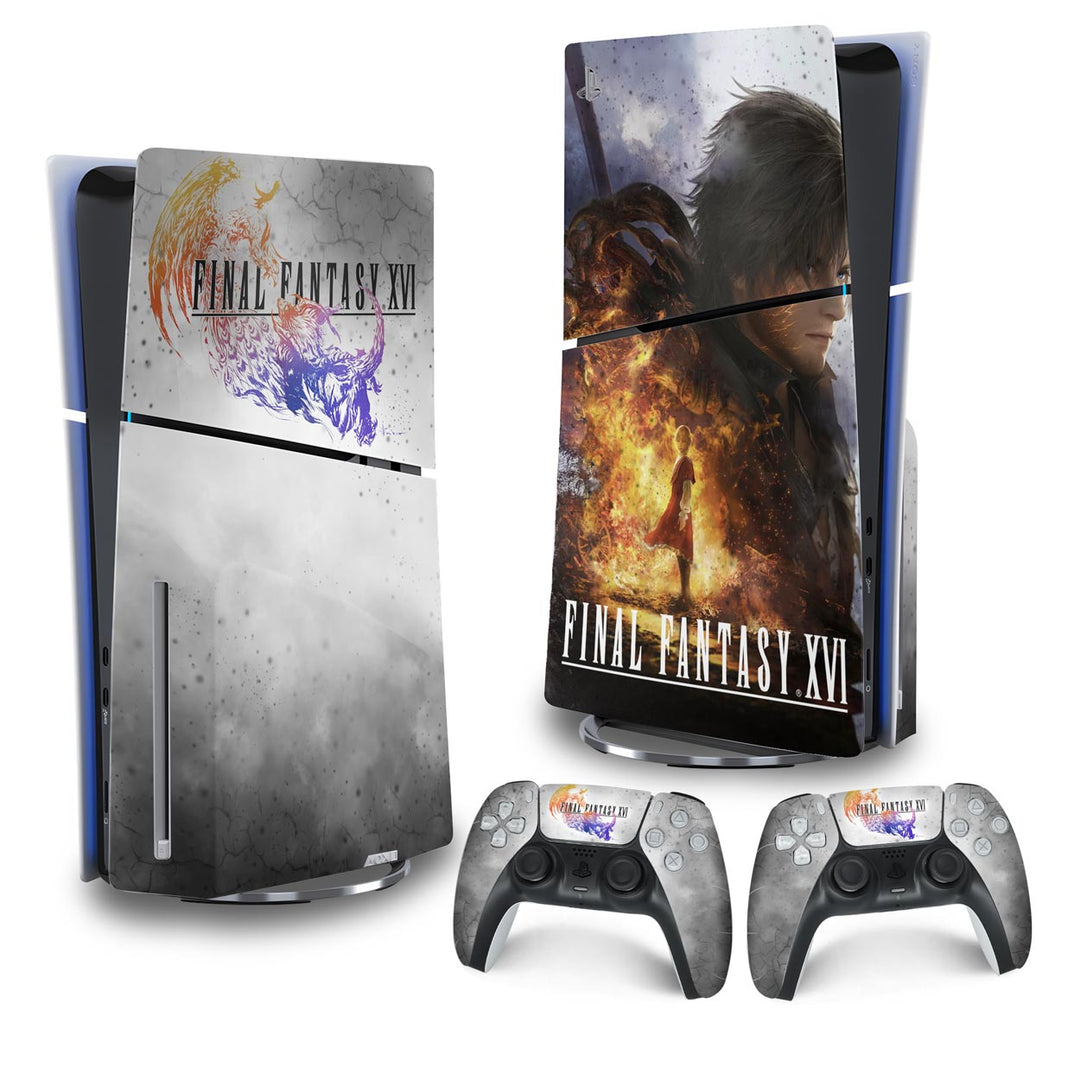 Skin Anti-Rage PS5 Slim Vertical - Final Fantasy XVI - Pop Arte Skins