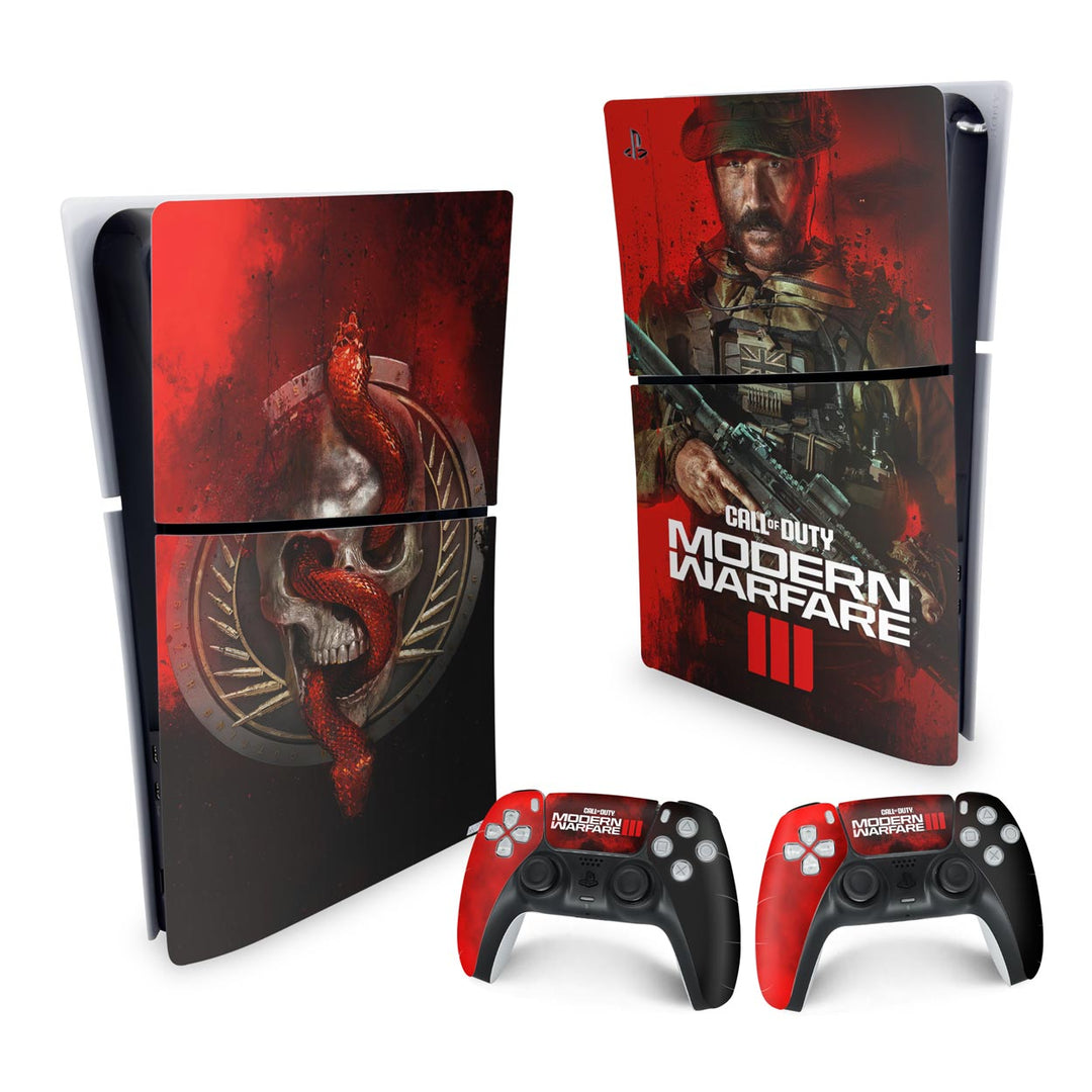 Skin Anti-Rage PS5 Slim Vertical - Call Of Duty Modern Warfare III - Pop Arte Skins - foto 4