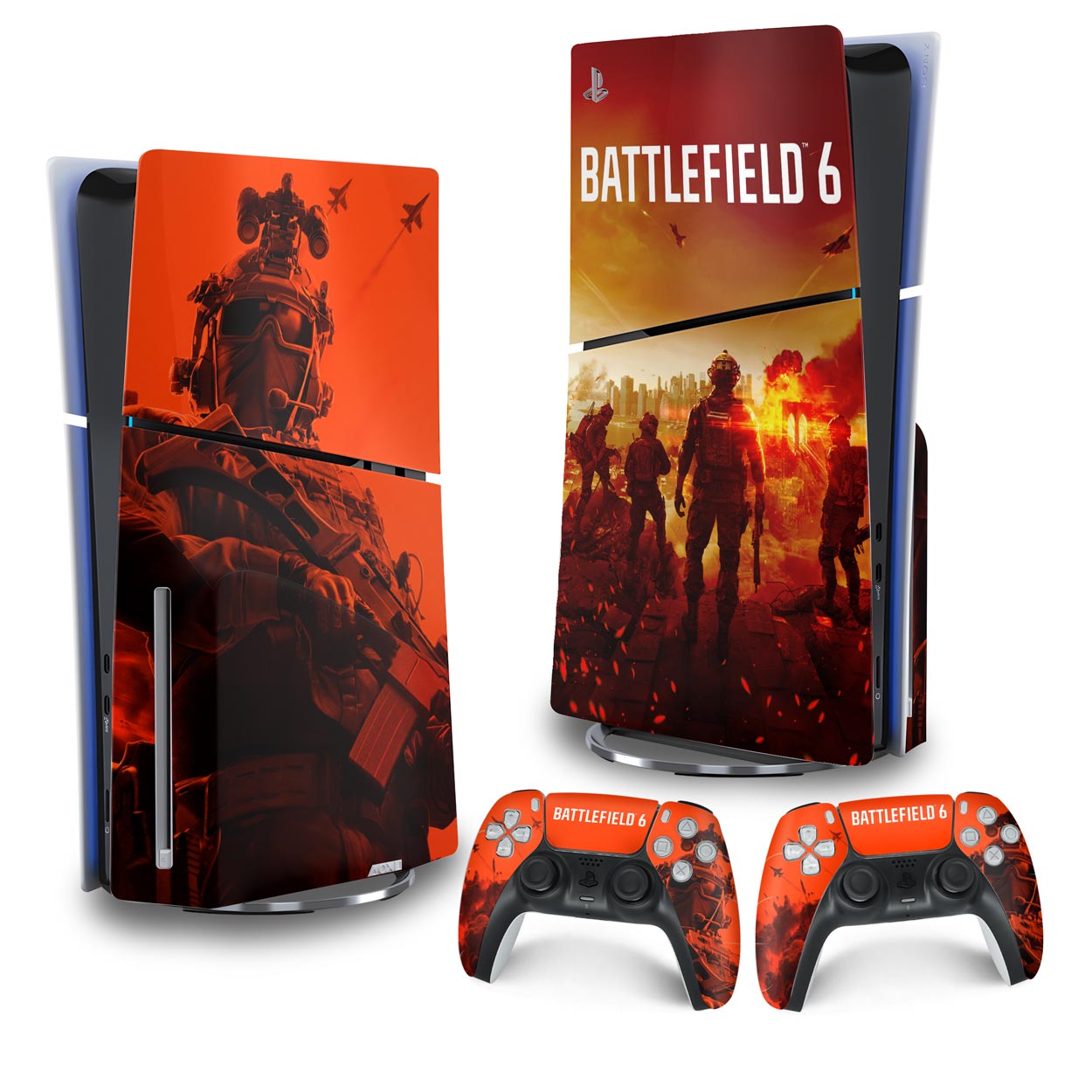 Skin Anti-Rage PS5 Slim Vertical - Battlefield 6