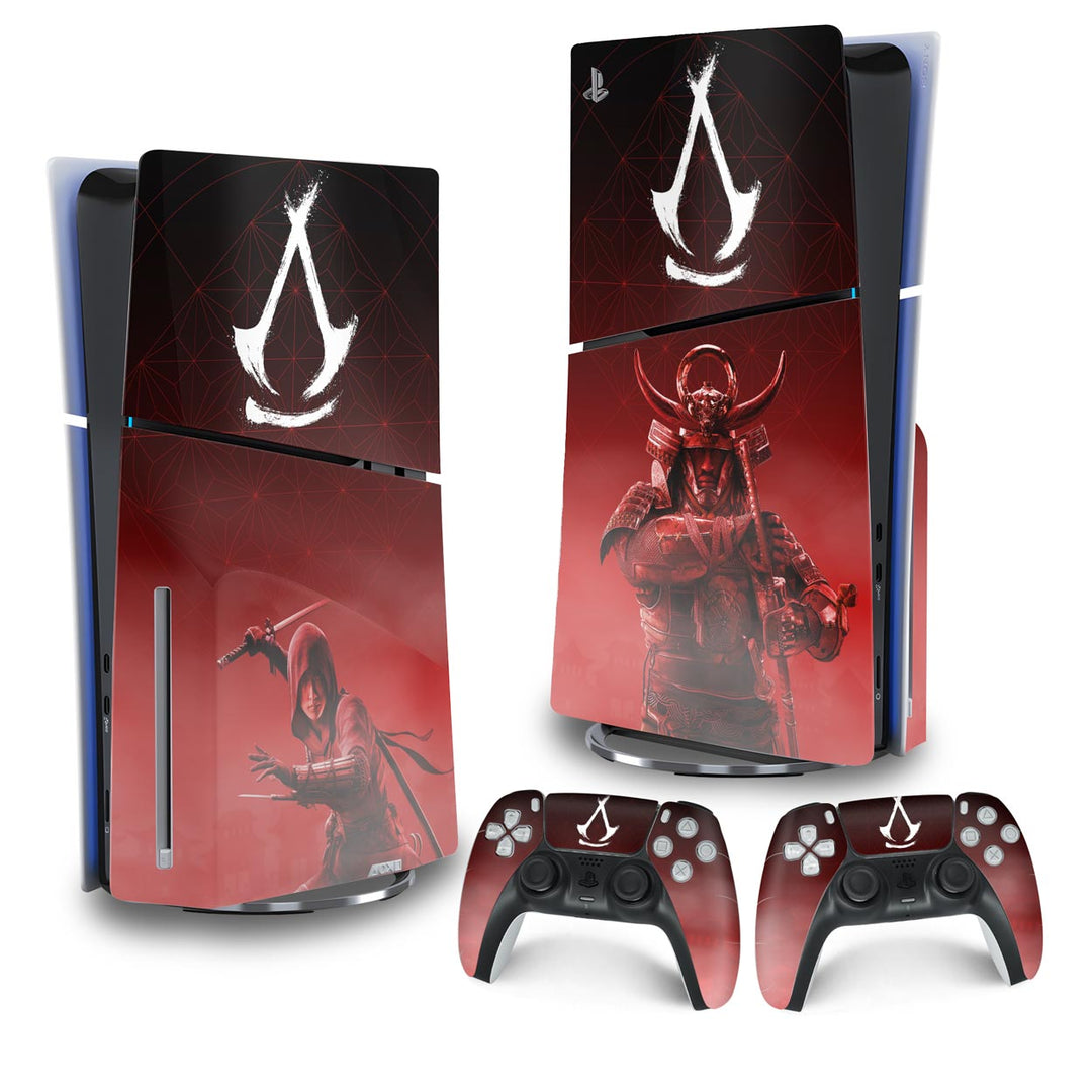 Skin Anti-Rage PS5 Slim Vertical - Assassin's Creed Shadows - Pop Arte Skins