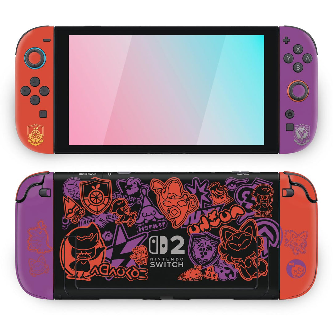 Skin Anti-Rage Nintendo Switch 2 - Pokémon Scarlet e Violet - Pop Arte Skins - foto 2