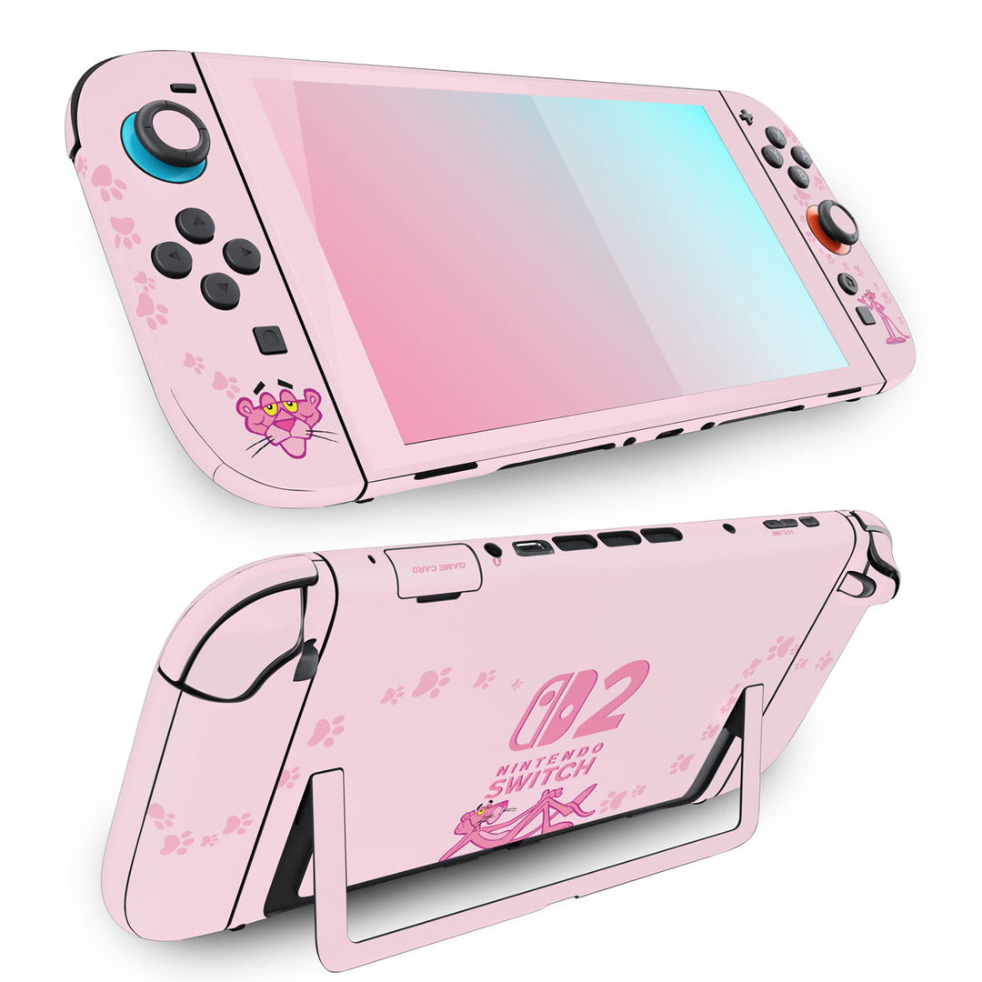 Skin Anti-Rage Nintendo Switch 2 - Pantera Cor de Rosa - Pop Arte Skins - foto 3