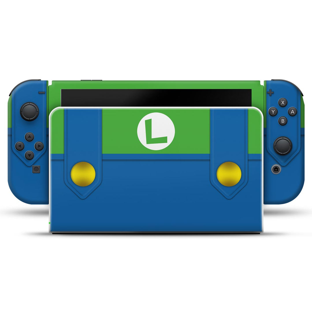 KIT Capa Anti Poeira e Skin Anti-Rage Nintendo Switch 1 Oled - Luigi Verde Mania - Pop Arte Skins - foto 3