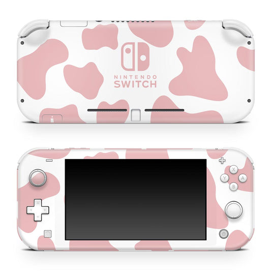 Skin Anti-Rage Nintendo Switch 1 Lite - Vaquinha Rosa