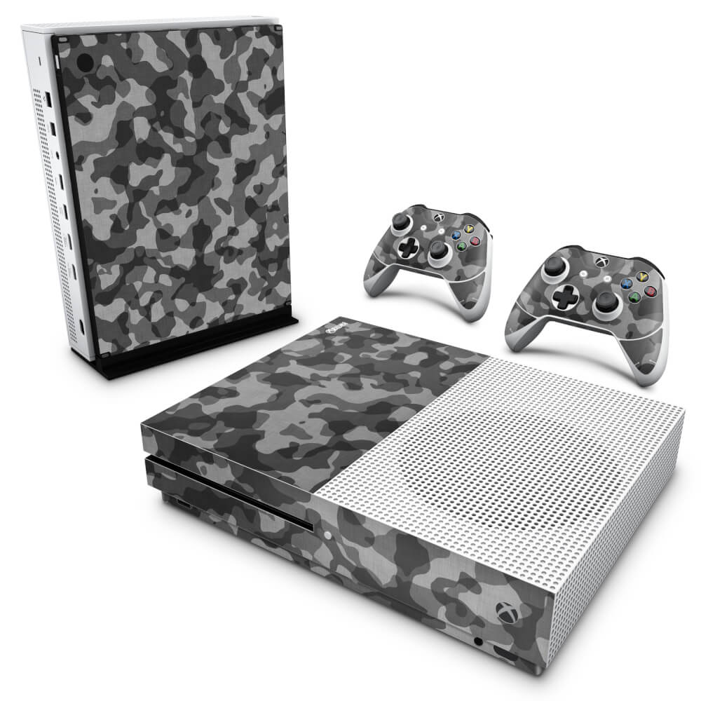 Skin Anti-rage Xbox One Slim - Camuflagem Cinza